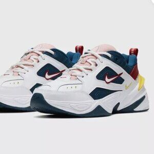 Women Nike M2K Tekno Athletic Shoes Blue/Chrome Yellow/Summit White AO3108-402